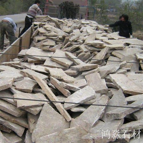 郑州 园林地铺石 乱型青石板 黄木纹乱型 加工厂家